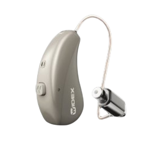 RiC-Hörsystem auf transparentem Hintergrund.